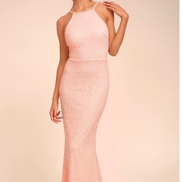 NWT new with tags lulu’s dress ephemeral allure peach lace xl sold out rare - Picture 1 of 16
